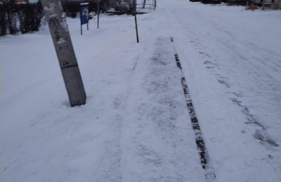 Пешеходы в Чулыме жалуются на плохую очистку тротуаров