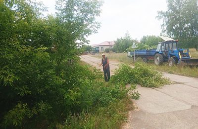 В Кабинетном сельсовете полным ходом идут плановые работы по благоустройству